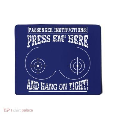 Passenger Instructions Press Em Here Mousepad