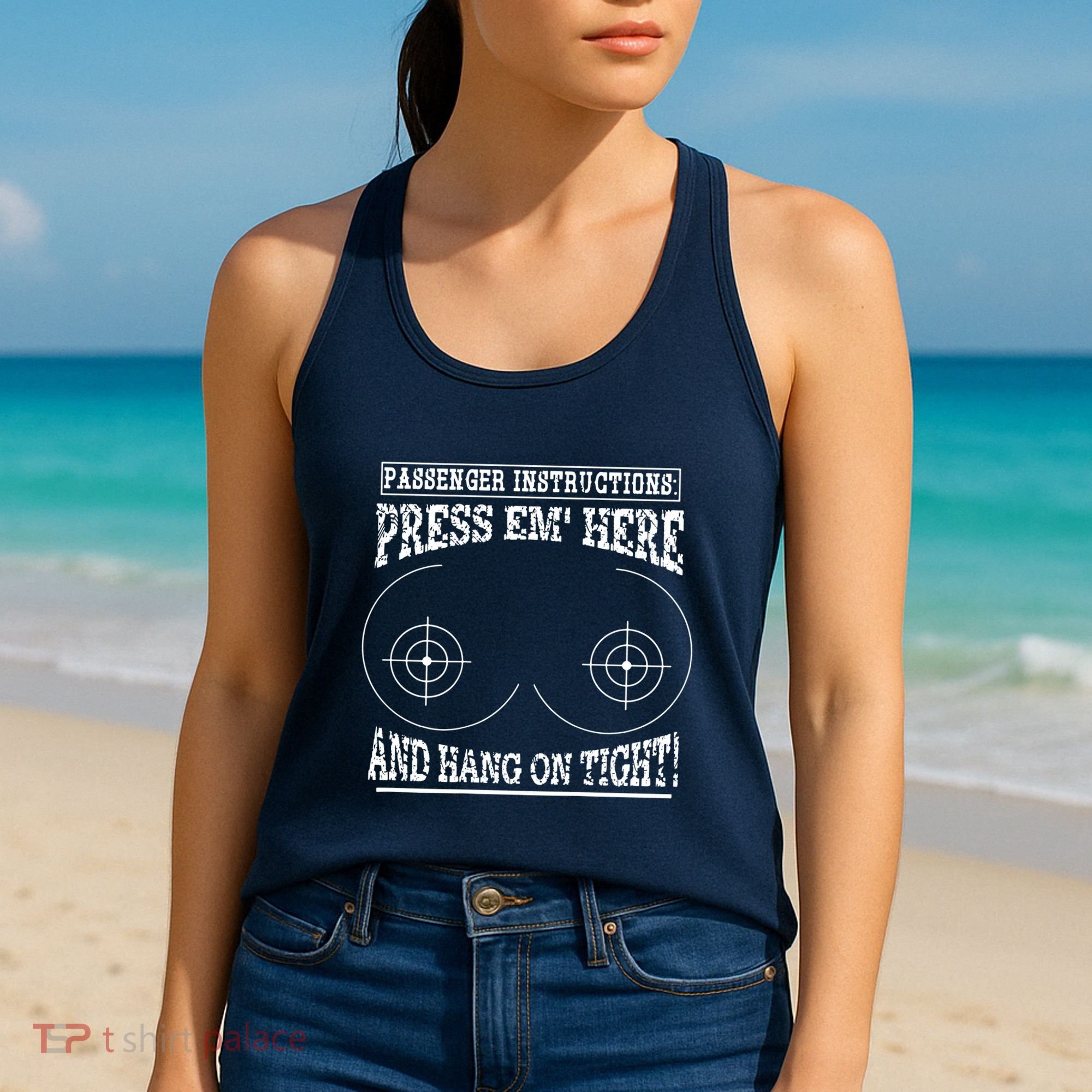Passenger Instructions Press Em Here Women's Tank Top