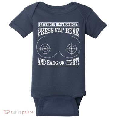 Passenger Instructions Press Em Here Baby Bodysuit