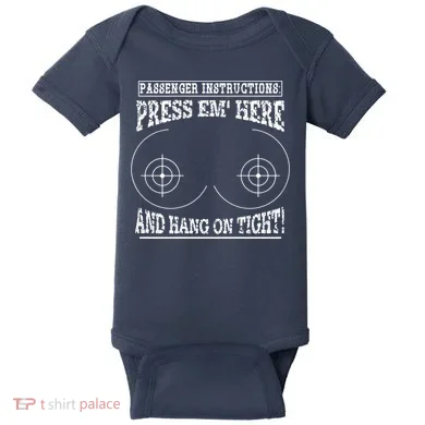 Passenger Instructions Press Em Here Baby Bodysuit