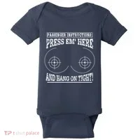 Passenger Instructions Press Em Here Baby Bodysuit thumb 0