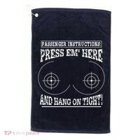Passenger Instructions Press Em Here Golf Towel thumb 0