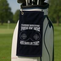 Passenger Instructions Press Em Here Golf Towel thumb 2
