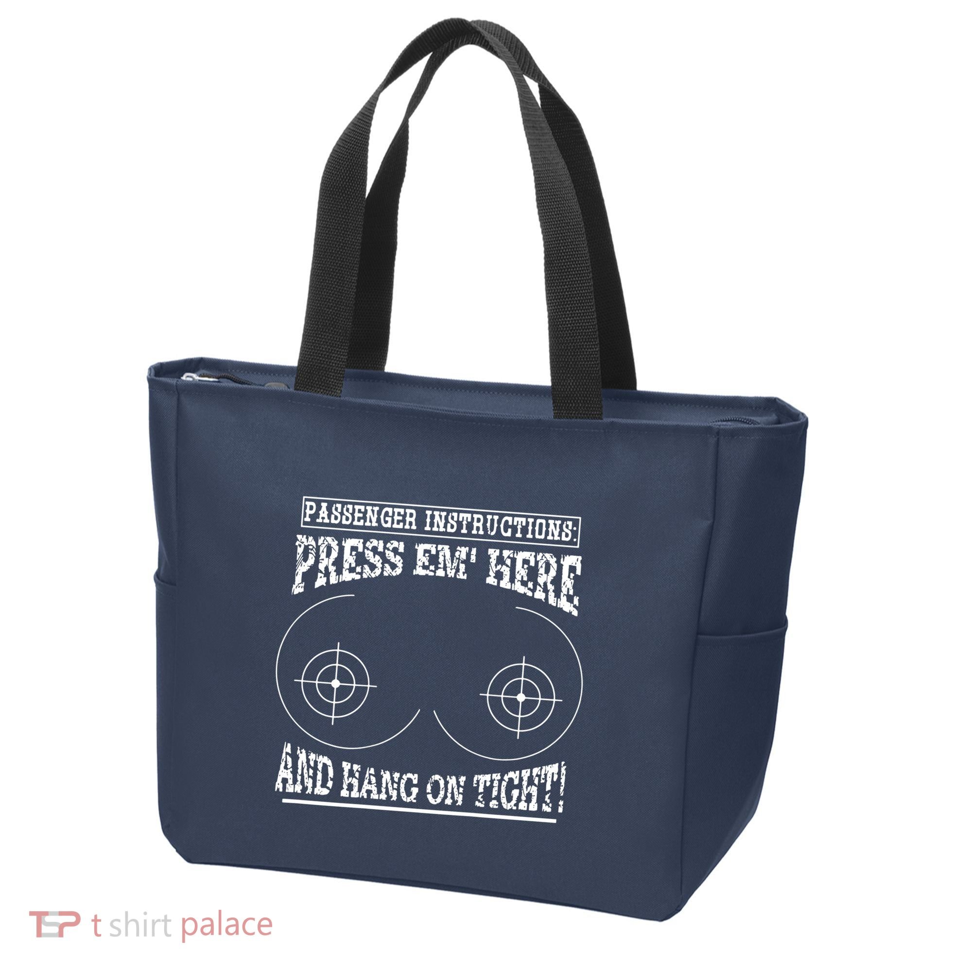 Passenger Instructions Press Em Here Tote Bag