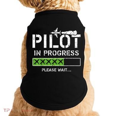 Pilot In Progress Kid Future Pilot Airplane Aviation Flying Doggie Tank