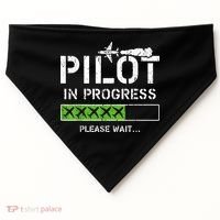 Pilot In Progress Kid Future Pilot Airplane Aviation Flying USA-Made Doggie Bandana thumb 0