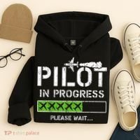 Pilot In Progress Kid Future Pilot Airplane Aviation Flying Hoodie thumb 4