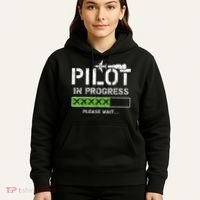 Pilot In Progress Kid Future Pilot Airplane Aviation Flying Hoodie thumb 5