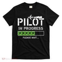 Pilot In Progress Kid Future Pilot Airplane Aviation Flying T-Shirt thumb 0