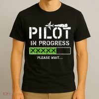 Pilot In Progress Kid Future Pilot Airplane Aviation Flying T-Shirt thumb 3