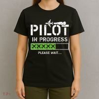 Pilot In Progress Kid Future Pilot Airplane Aviation Flying T-Shirt thumb 4
