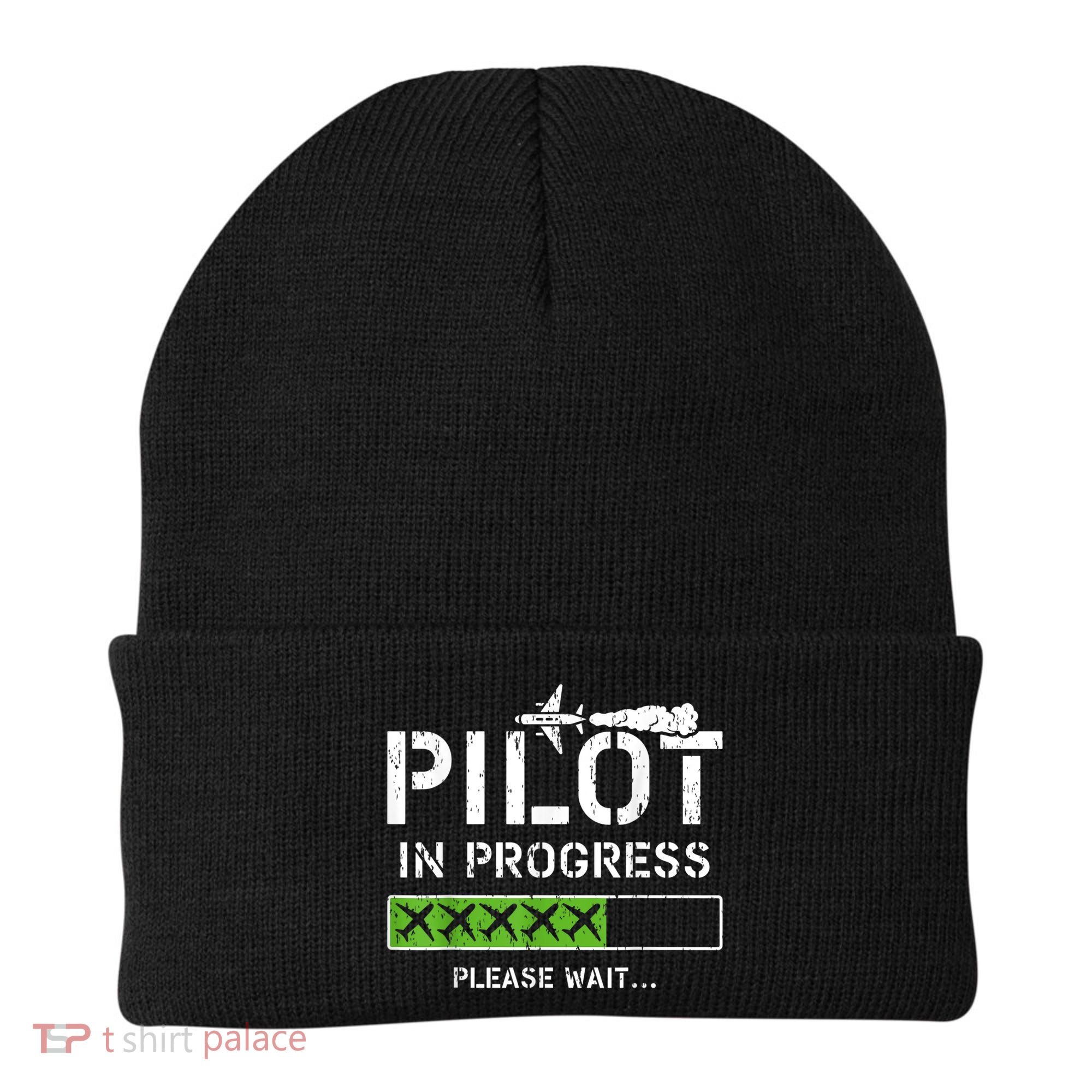 Pilot In Progress Kid Future Pilot Airplane Aviation Flying Beanie