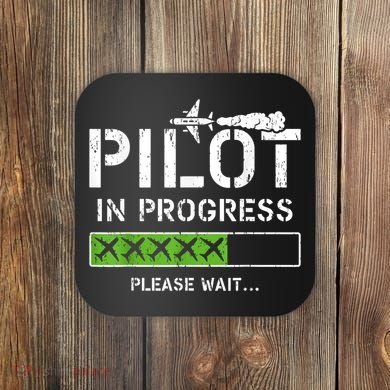 Pilot In Progress Kid Future Pilot Airplane Aviation Flying Coaster
