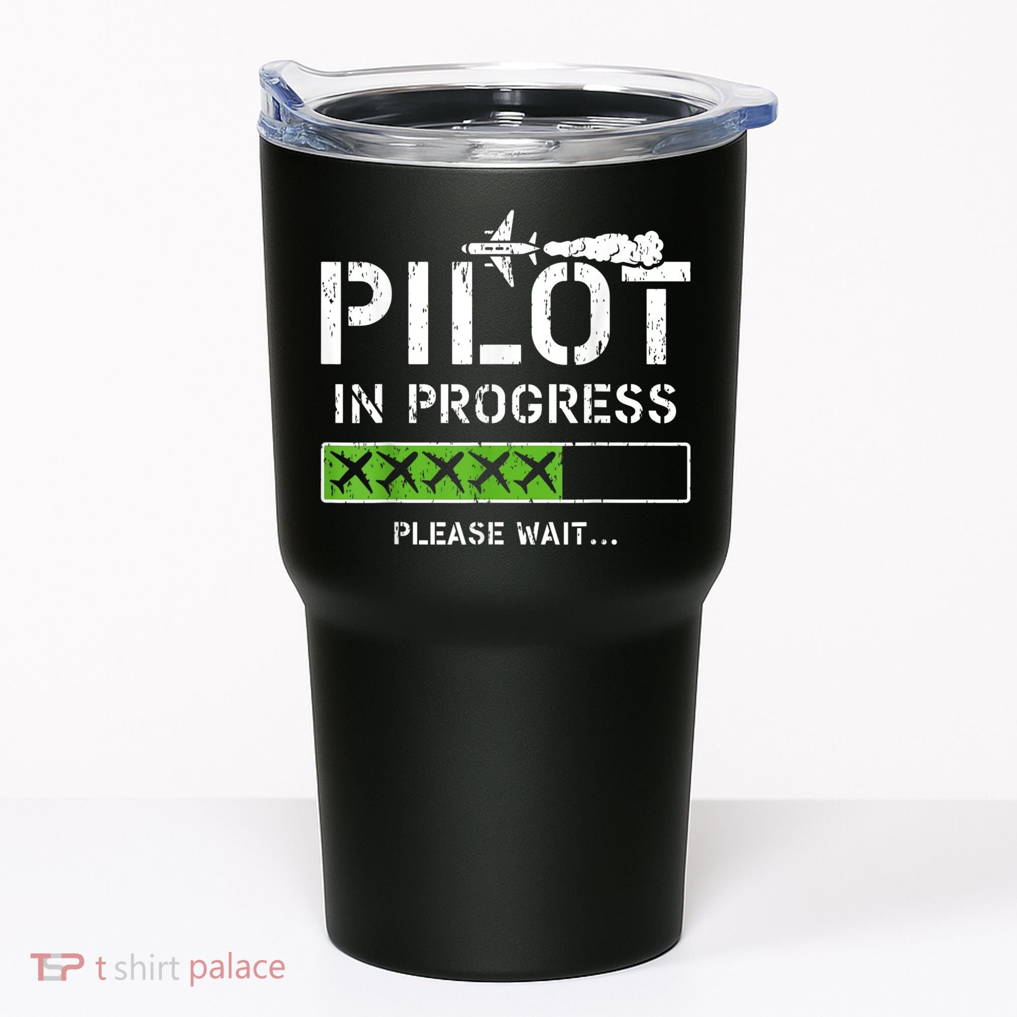 Pilot In Progress Kid Future Pilot Airplane Aviation Flying Tumbler