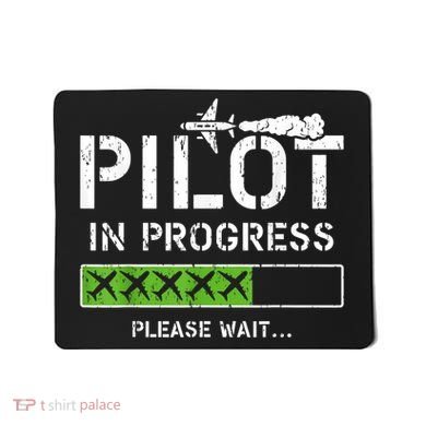 Pilot In Progress Kid Future Pilot Airplane Aviation Flying Mousepad