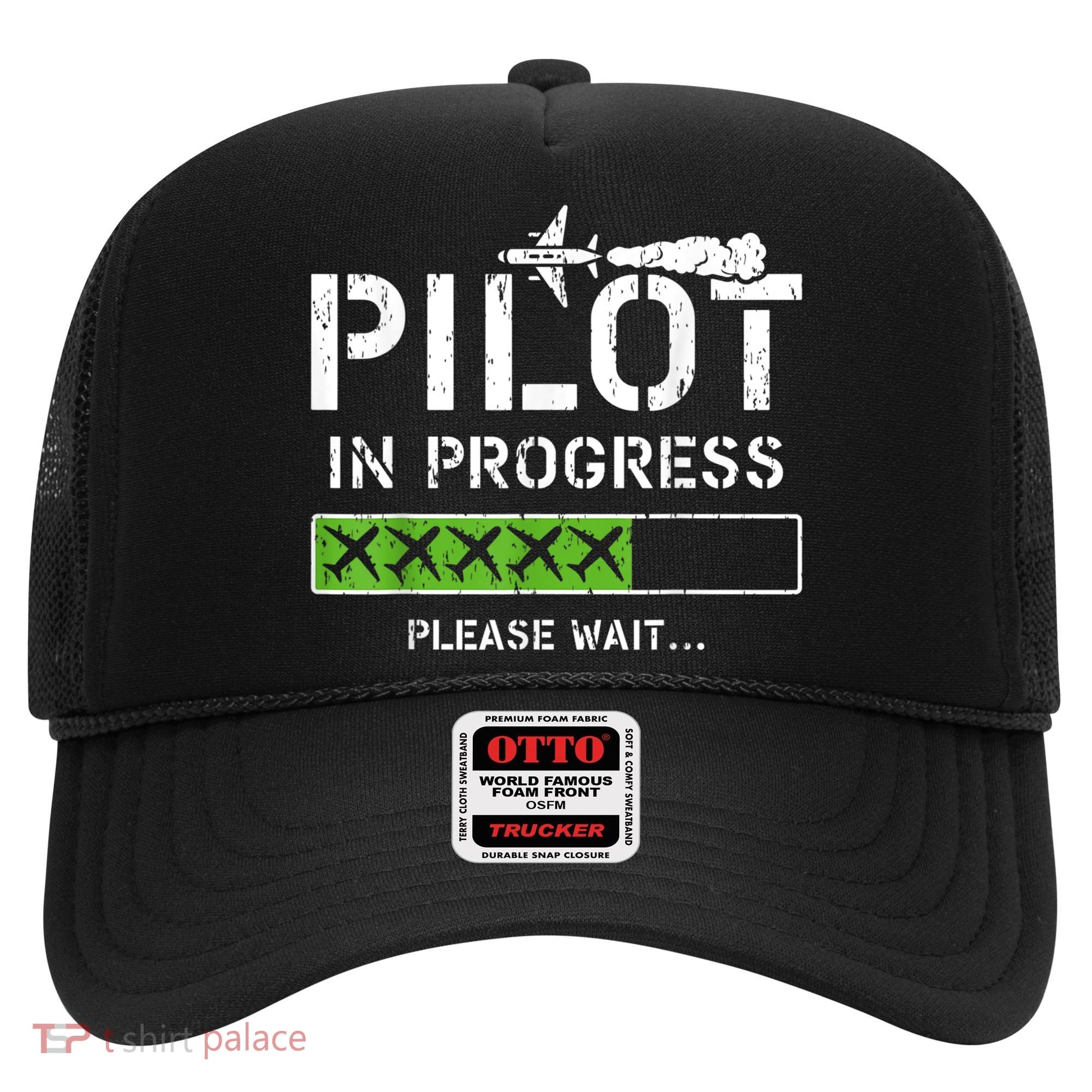 Pilot In Progress Kid Future Pilot Airplane Aviation Flying Hat