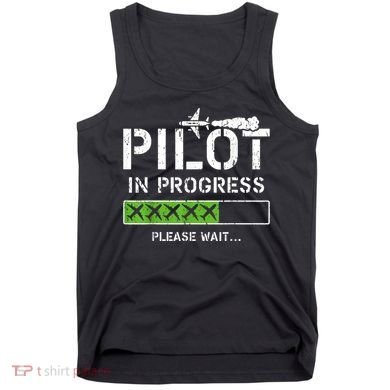 Pilot In Progress Kid Future Pilot Airplane Aviation Flying Tank Top
