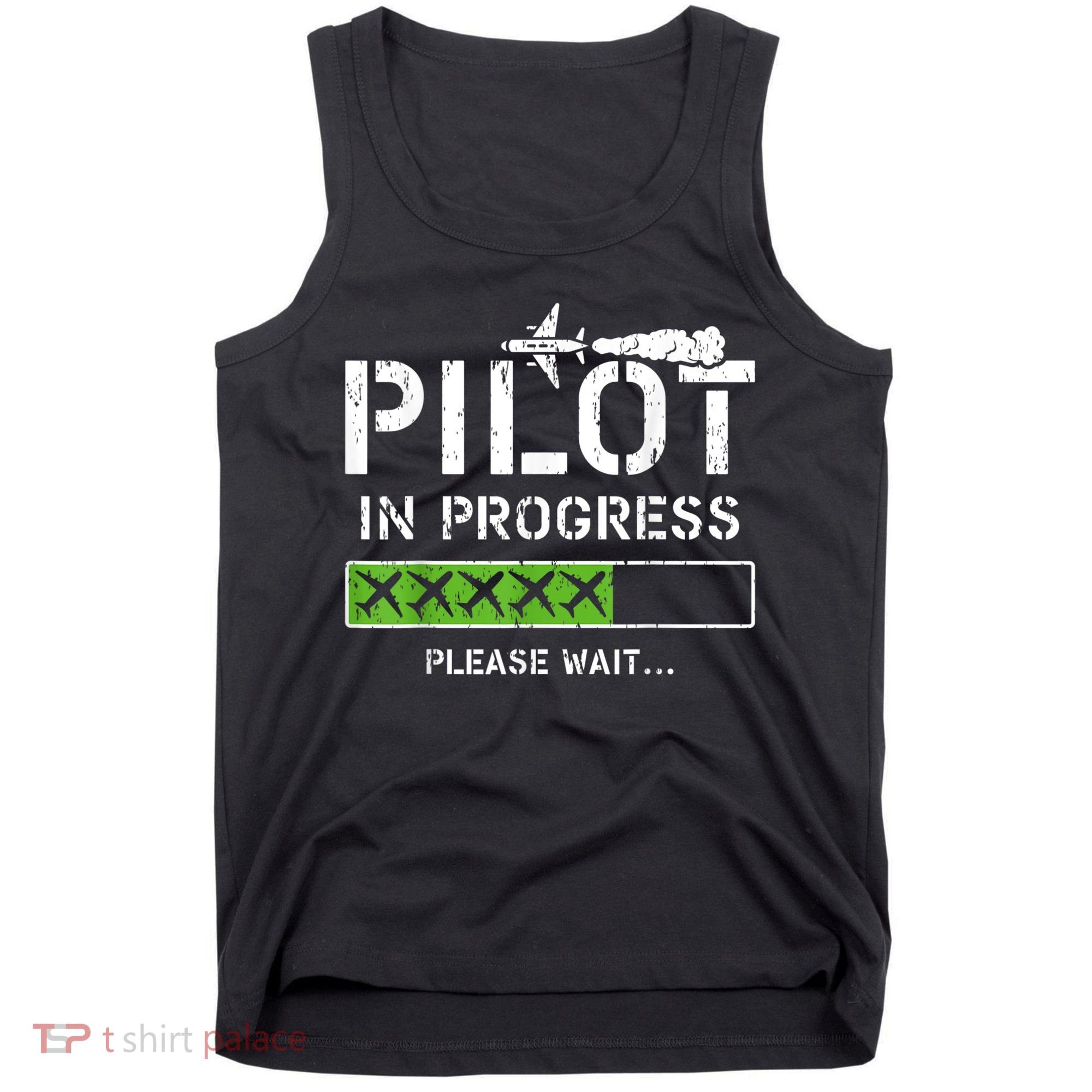Pilot In Progress Kid Future Pilot Airplane Aviation Flying Tank Top
