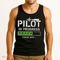 Pilot In Progress Kid Future Pilot Airplane Aviation Flying Tank Top thumb 3