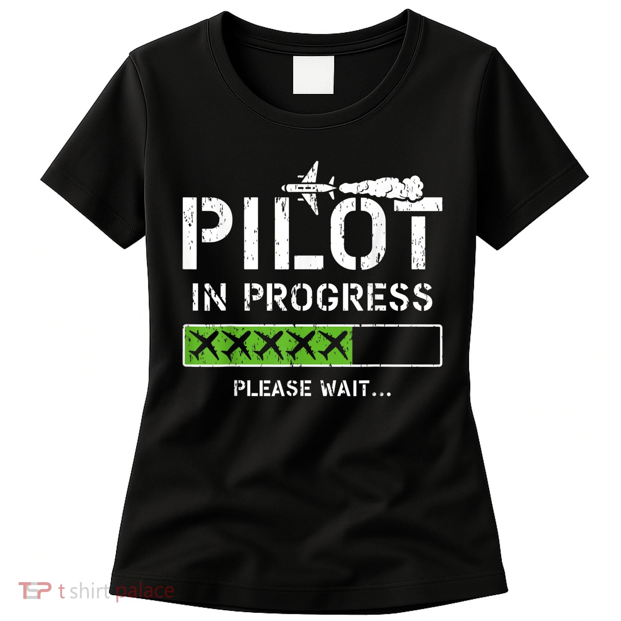 Pilot In Progress Kid Future Pilot Airplane Aviation Flying Women's T-Shirt
