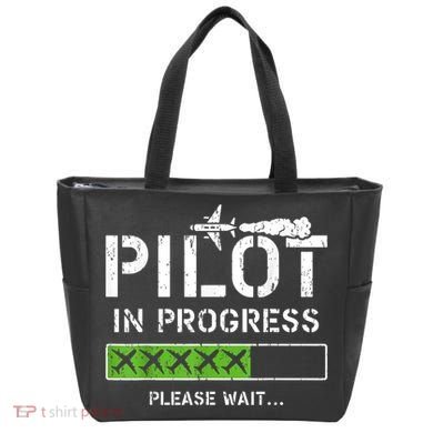 Pilot In Progress Kid Future Pilot Airplane Aviation Flying Tote Bag