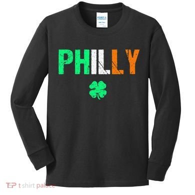 Philly Irish Philadelphia Saint Patrick's Day Kids Long Sleeve Shirt