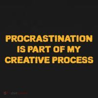 Procrastination Is Part Of My Creative Process Dark Humor Apron thumb 3