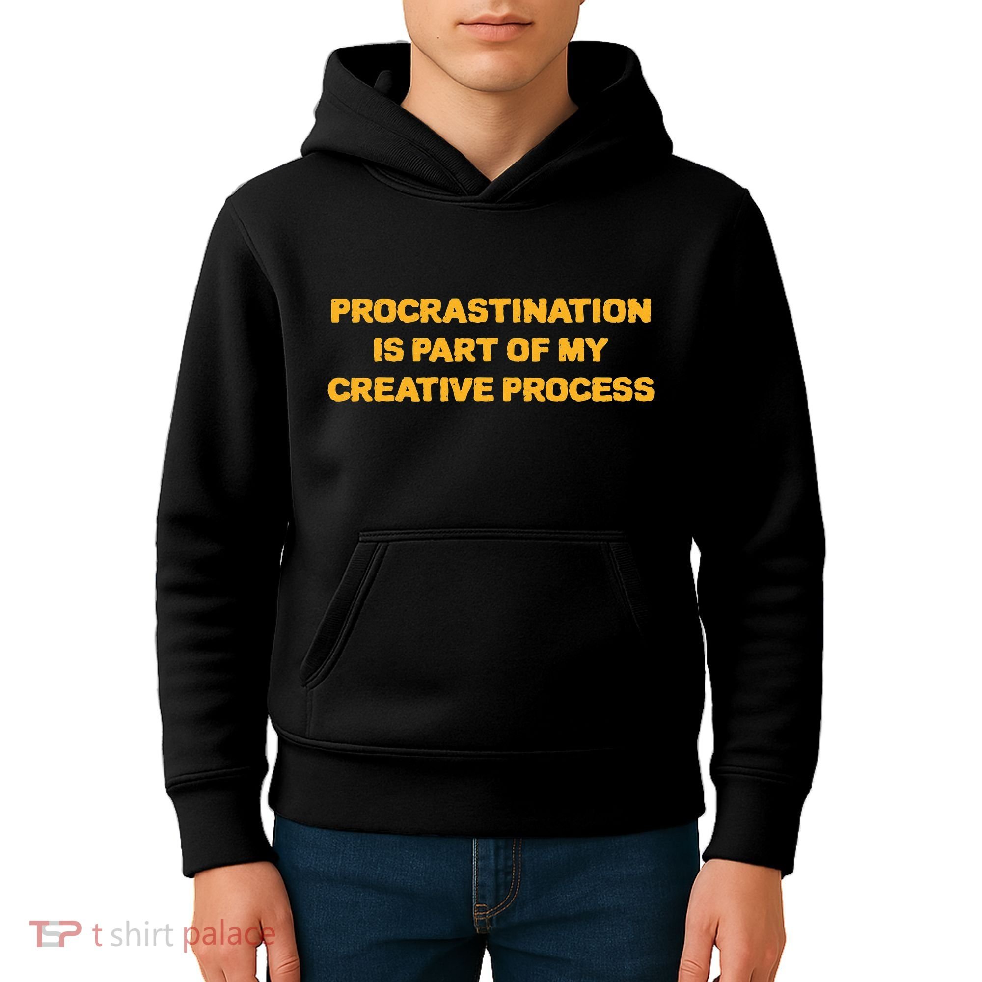 Procrastination Is Part Of My Creative Process Dark Humor Kids Hoodie