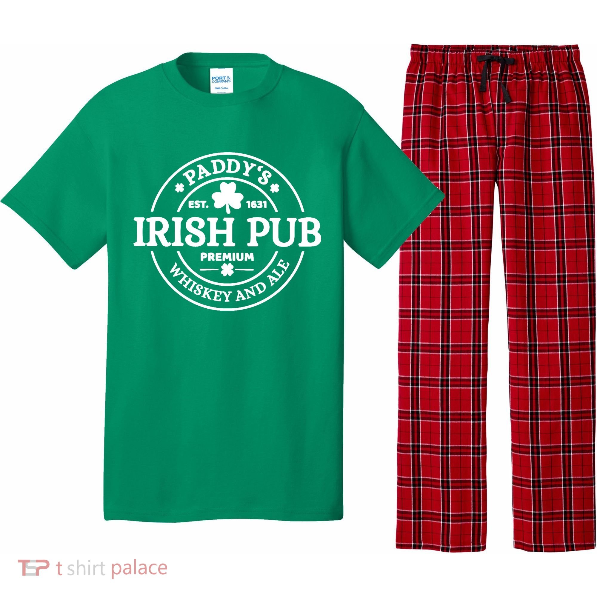 Paddy's Irish Pub Whiskey And Ale Pajama Set