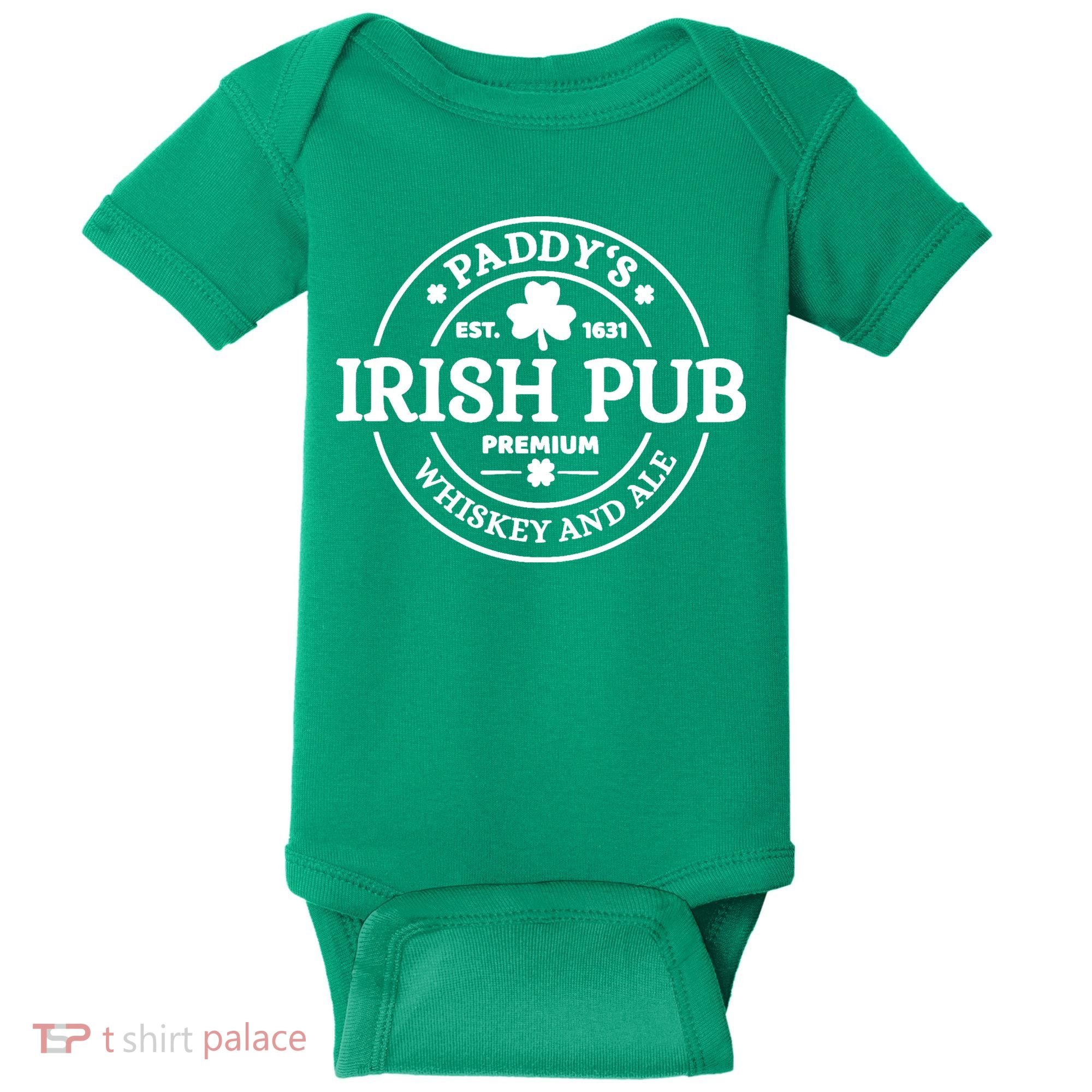 Paddy's Irish Pub Whiskey And Ale Baby Bodysuit