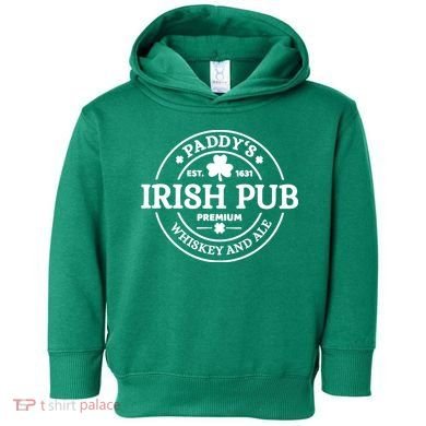 Paddy's Irish Pub Whiskey And Ale Toddler Hoodie
