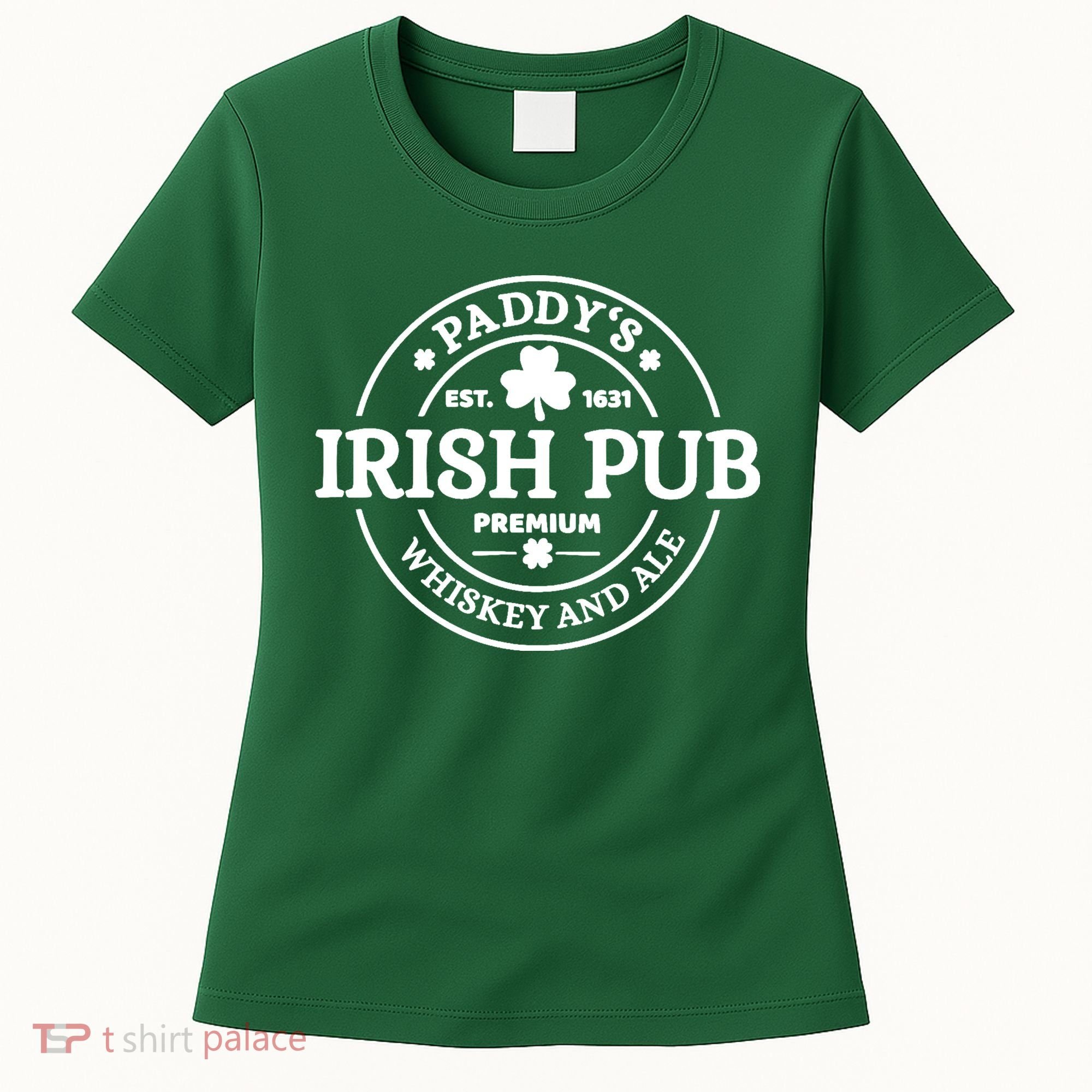 Paddy's Irish Pub Whiskey And Ale Women's T-Shirt