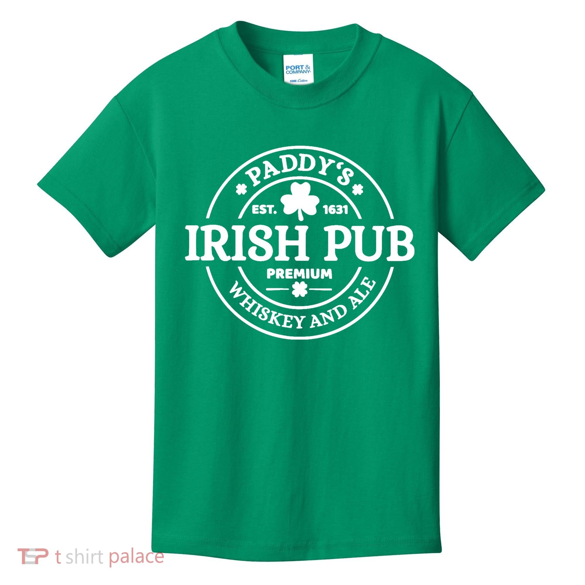 Paddy's Irish Pub Whiskey And Ale Kids T-Shirt
