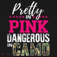Pretty In Pink Dangerous In Camo Hunting Girl Ornament thumb 1