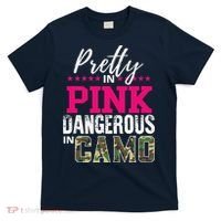 Pretty In Pink Dangerous In Camo Hunting Girl T-Shirt thumb 0
