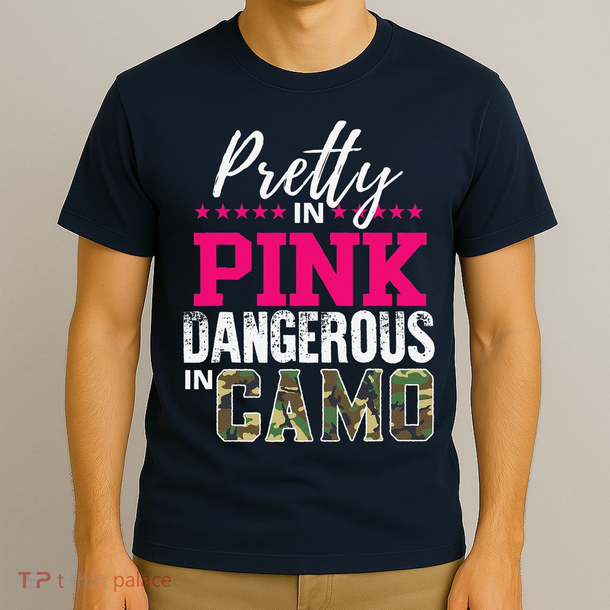 Pretty In Pink Dangerous In Camo Hunting Girl T-Shirt