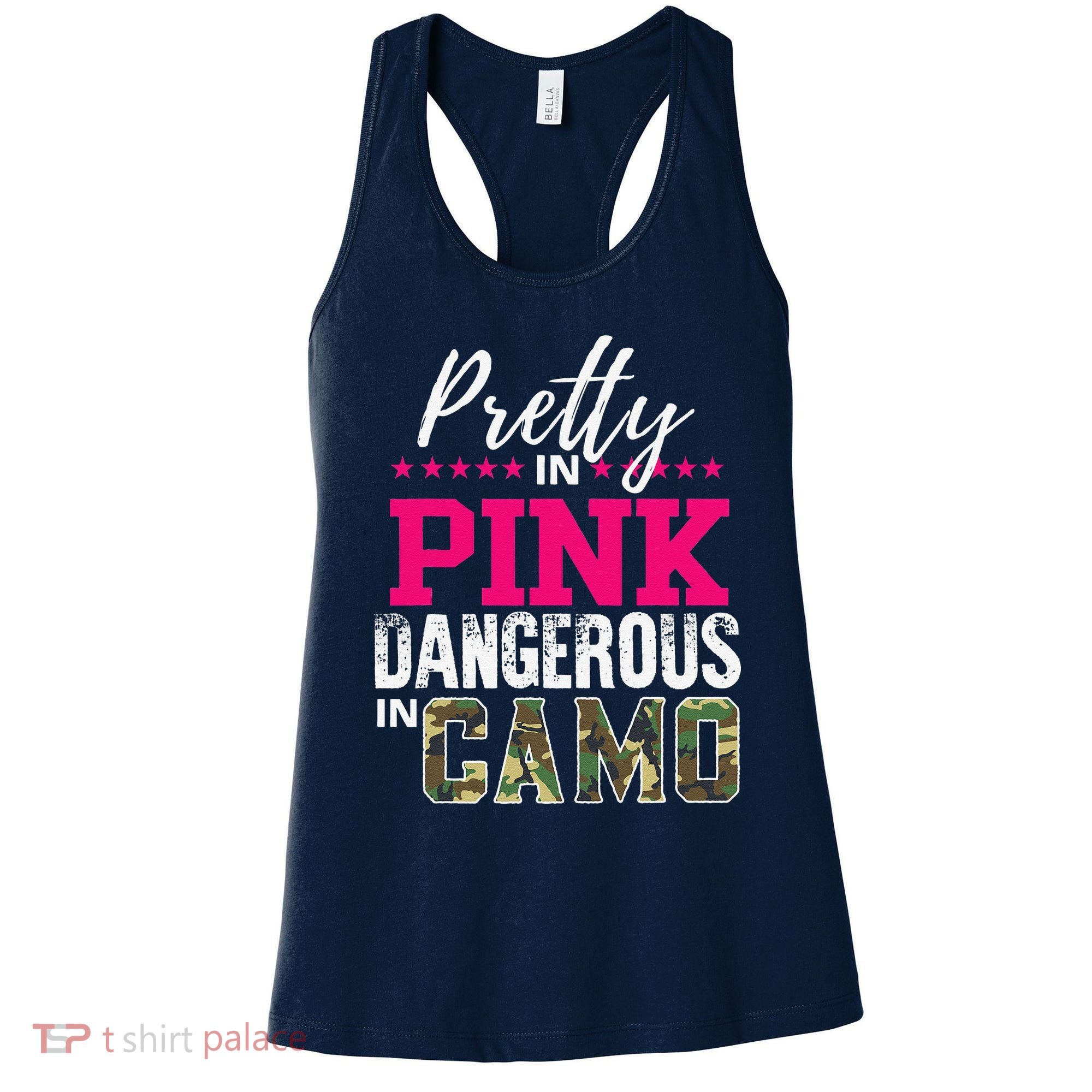 Pretty In Pink Dangerous In Camo Hunting Girl Women's Tank Top