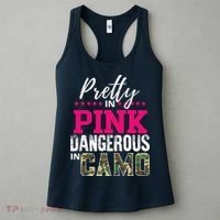 Pretty In Pink Dangerous In Camo Hunting Girl Women's Tank Top thumb 3