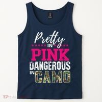 Pretty In Pink Dangerous In Camo Hunting Girl Tank Top thumb 2