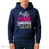 Pretty In Pink Dangerous In Camo Hunting Girl Kids Hoodie thumb 4