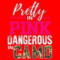Pretty In Pink Dangerous In Camo Hunting Girl Santa Hat thumb 1