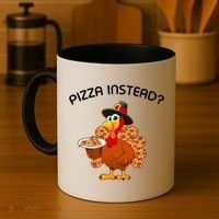 Pizza Instead Pizza Lover Hate Turkey Coffee Mug thumb 4