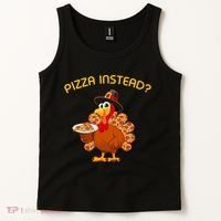 Pizza Instead Pizza Lover Hate Turkey Tank Top thumb 2