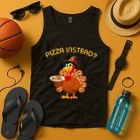 Pizza Instead Pizza Lover Hate Turkey Tank Top thumb 4