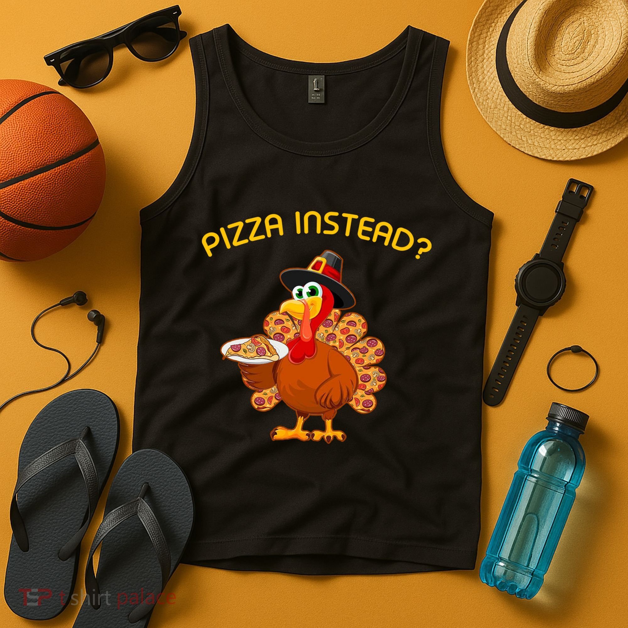 Pizza Instead Pizza Lover Hate Turkey Tank Top