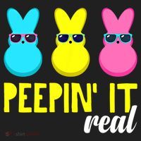 Peepin It Real Happy Easter Bunny Egg Gift Women's Sweatshirt thumb 2