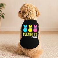 Peepin It Real Happy Easter Bunny Egg Gift Doggie Tank thumb 2