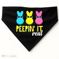 Peepin It Real Happy Easter Bunny Egg Gift USA-Made Doggie Bandana thumb 0