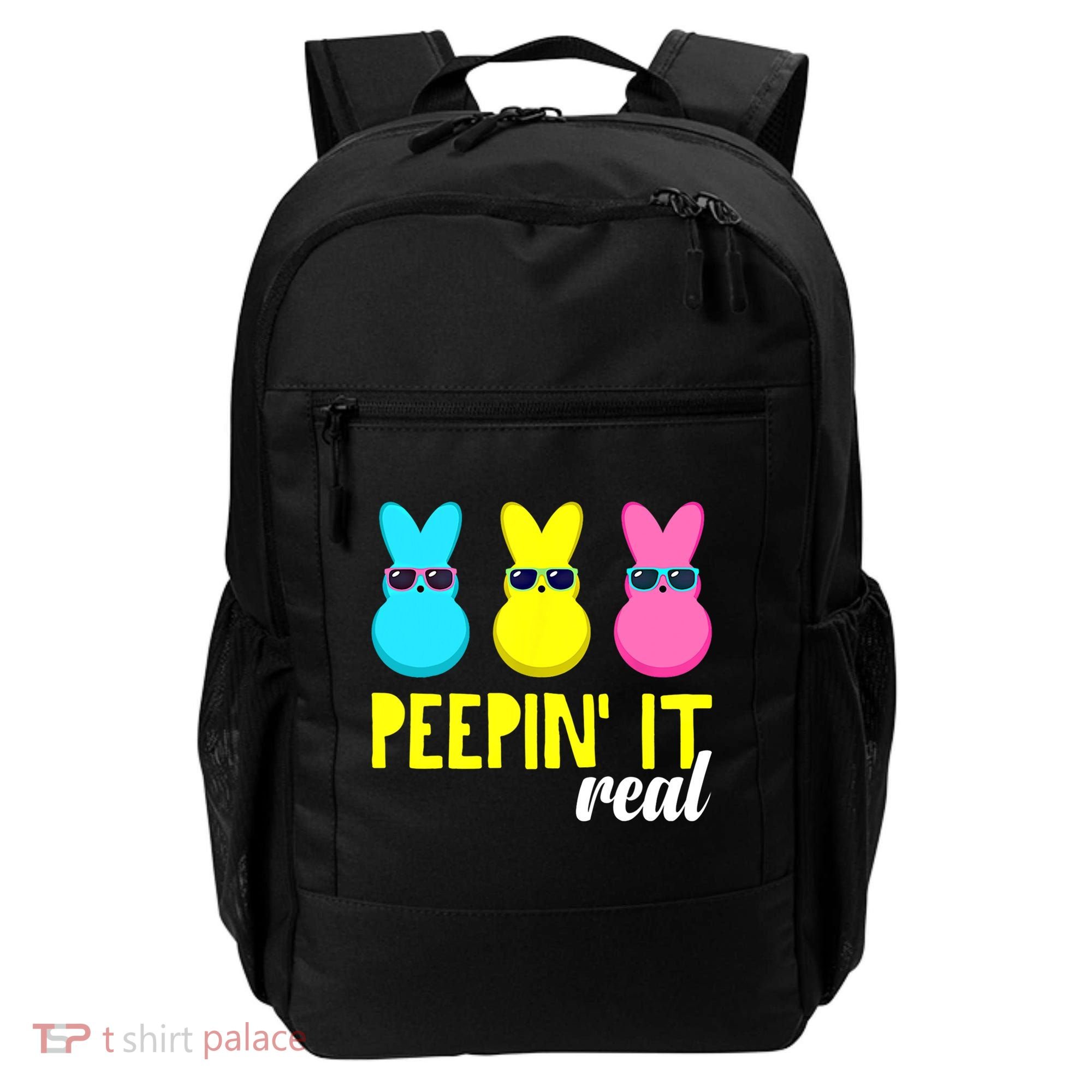 Peepin It Real Happy Easter Bunny Egg Gift Backpack