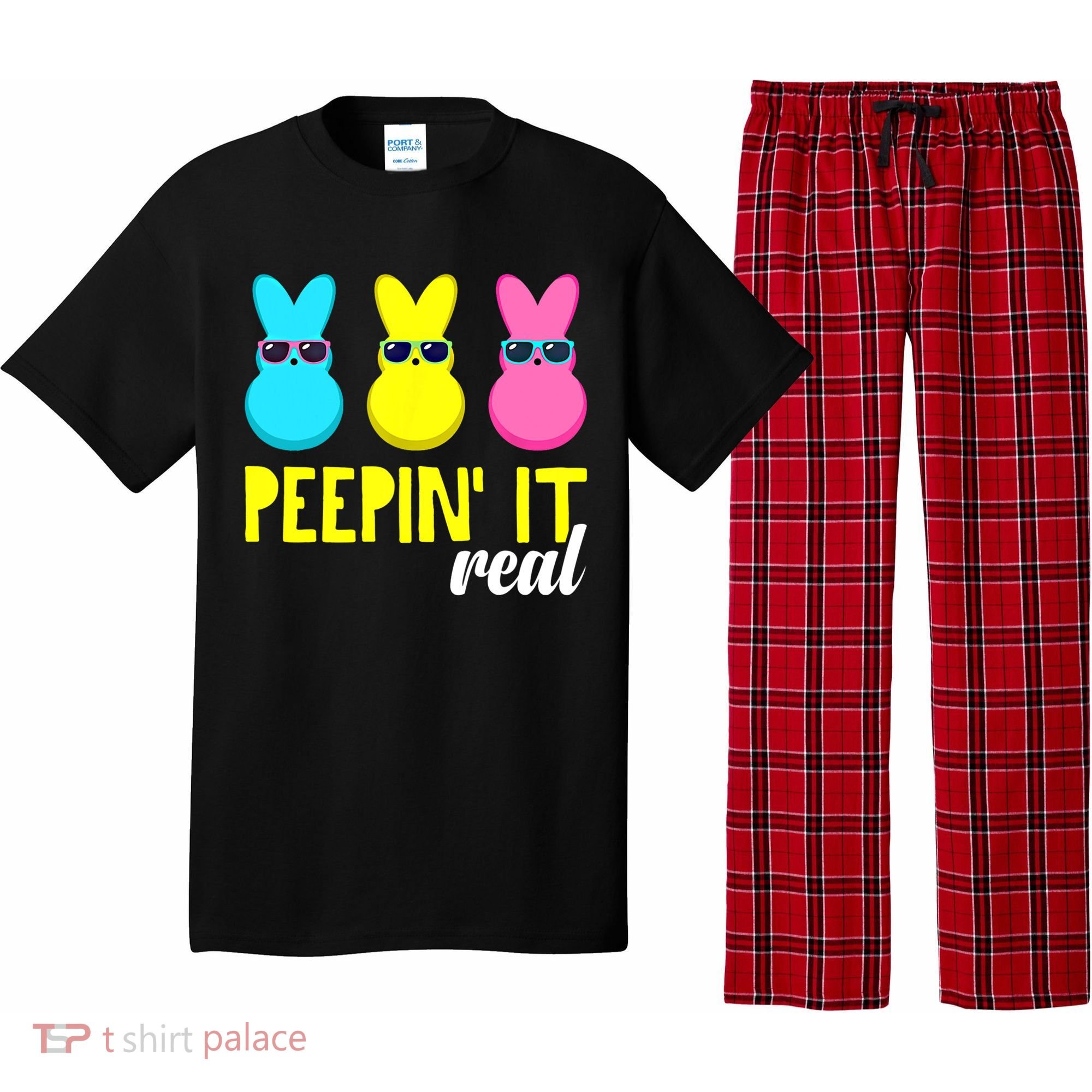 Peepin It Real Happy Easter Bunny Egg Gift Pajama Set